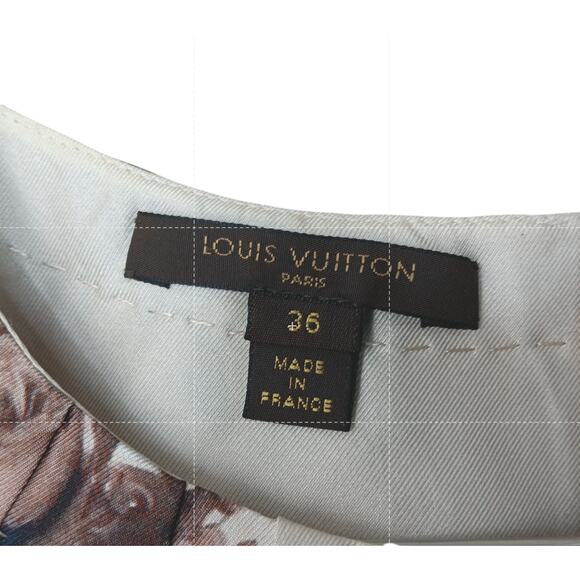 Louis Vuitton 100% Silk Sleeveless Floral Blouse Top FR 36 (US 4) Made in France - Picture 10 of 11